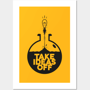 Take Ideas Off Inspirational Quote Cartoon Style Posters and Art